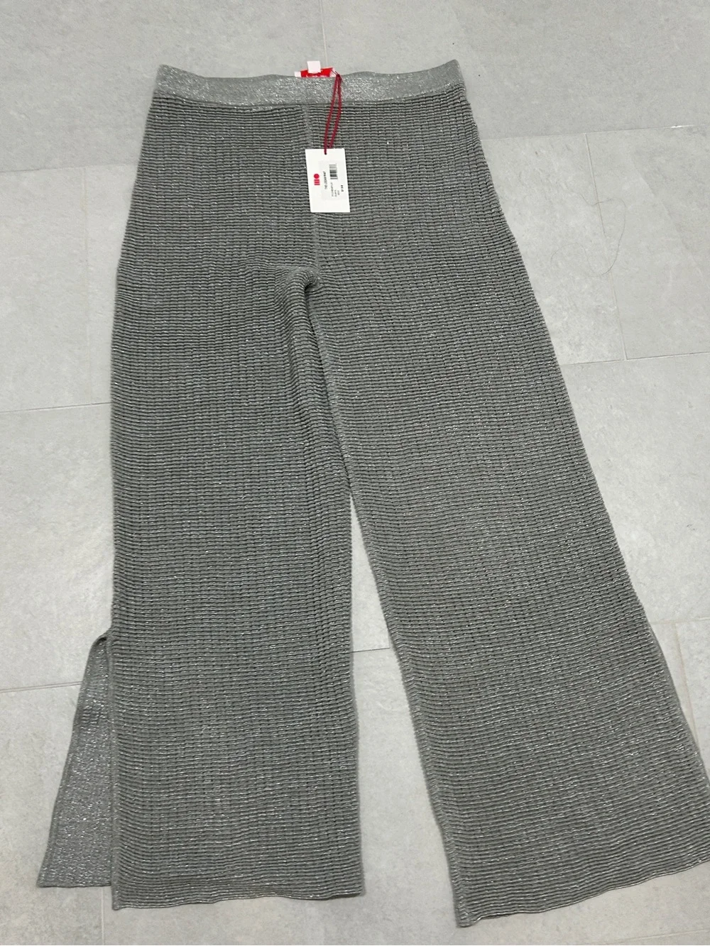 NWT Solid & Striped The Logan Pant in Silver Shimmer